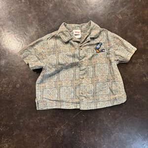 Vintage Y2K Disney Store Kids Mickey Hawaiian Shirt